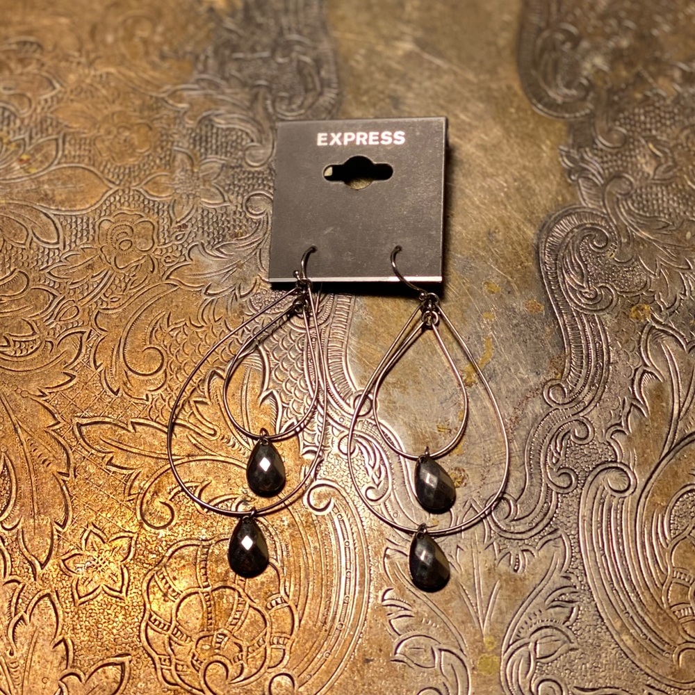 Express Oval Double Hoop Earring